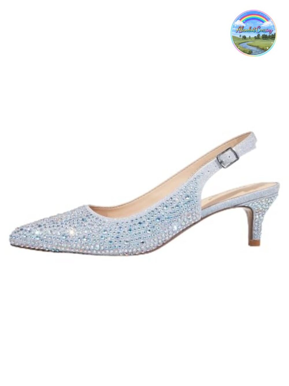Kitten Heels Closed Pointed Toe Slingback Pumps Vegan 2" Low Heel